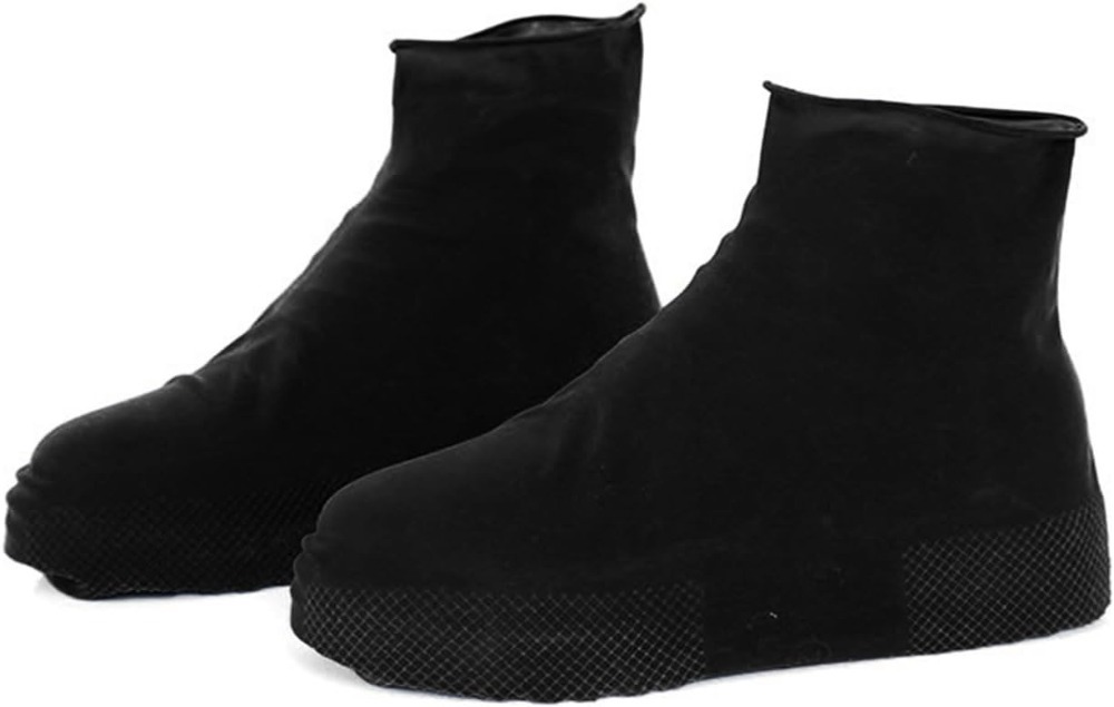 The Black Rain Boots Come In A Classic Solid Black Color For Added Coolness. Made Of Waterproof Material, It Is Of Good Quality, Non-slip And Wear-resistant, And Accompanies You When You Go Out - Image 6